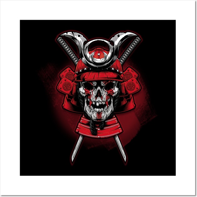 Skull Samurai Wall Art by Chack Loon